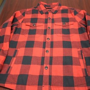 Black and red lumberjack shirt